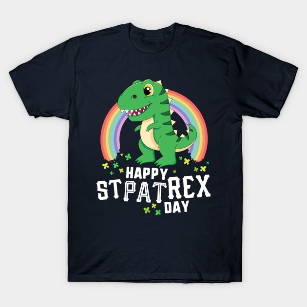 Happy St Pat T-Rex Day T-Shirt Dinosaur St Patricks Day Kid T-Shirt by 14thFloorApparel